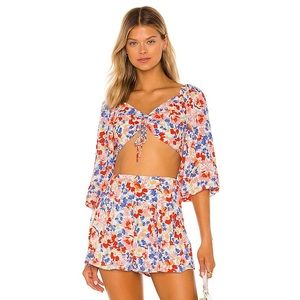 L*SPACE Floral Crop Top